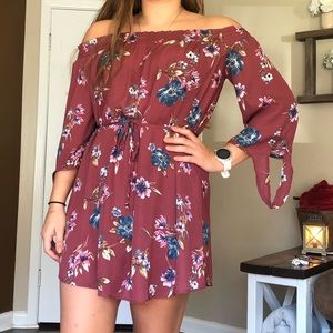 Off the shoulder floral dress